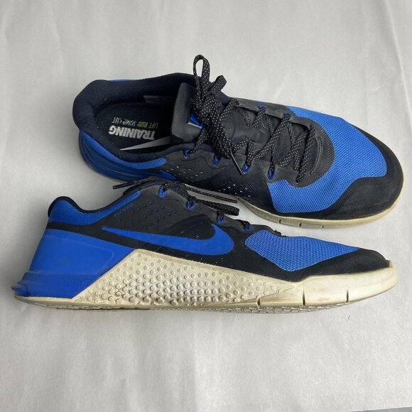 Nike Flywire Metcon 2 Cross Training Shoes Mens 12.5 Blue Black Sneakers Trainer - Picture 2 of 13